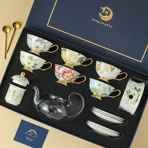 欧式花茶壶套装英式下午茶茶具精致咖啡杯礼盒装结婚礼物乔迁礼品