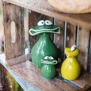 掬涵呱家三口装饰摆件青蛙动物创意童趣桌面花园杂货卡通可爱