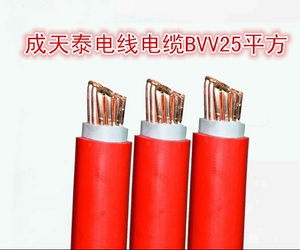 深圳成天泰电线电缆BVV25平方 环保国标全铜家装电源线 100米/卷