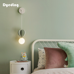 壁灯卧室床头灯创意温馨奶油风小清新孟菲斯彩色背景墙装饰灯具