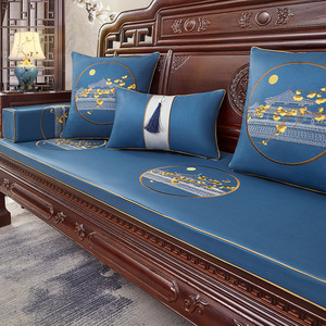 红木沙发坐垫新中式沙发套罩可拆洗四季海绵垫实木家具沙发垫定做
