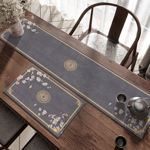 新中式禅意桌旗茶垫布吸水茶垫茶几桌布茶桌台布茶席垫子茶台布