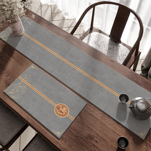 新中式硅藻泥禅意桌旗茶席垫布茶桌专用吸水茶垫茶台桌布隔热垫子