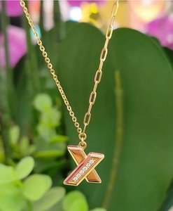 六福珠宝专柜代购GoldStyle·X系列足金钻石项链黄金套链送女友
