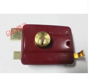 固力 外装双舌大门保险锁木/铁门 防盗锁556 室内红漆色外门锁具