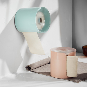 H814 创意防水纸巾筒 家用浴室厕所免打孔塑料卷纸筒纸巾架