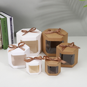 新品韩式开窗六角盒创意橱窗糖果盒生日礼物礼品盒派对礼物盒定制