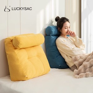 luckysac床头软包大靠垫带头枕床上护腰腰靠沙发宿舍榻榻米靠背