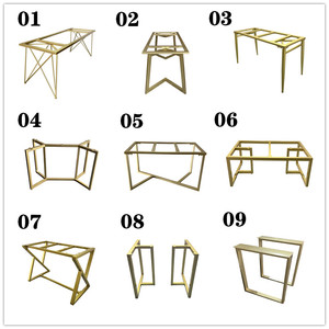 定制岩板桌腿支架大理石餐桌腿大板桌脚茶几书桌架子金属不锈钢架