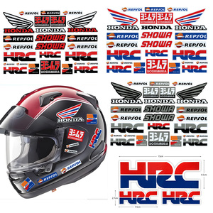 HRC贴纸头盔贴花使用于本田摩托车CBR车身反光防水车贴Showa减震