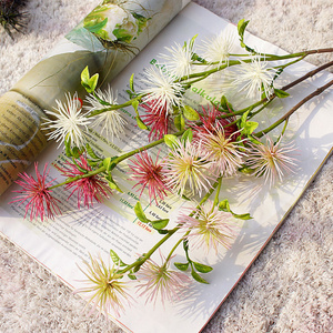 森系ins小单枝6朵小芒花 仿真花假花 家居摆件婚庆摄影软装设计