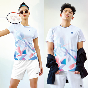 2024新款羽毛球服女套装速干短袖男透气运动球服乒乓球大赛团队服