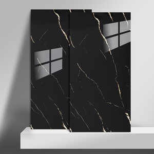 黑色自粘瓷砖贴纸遮丑墙面装饰pvc防水立体仿大理石铝塑板墙贴纸