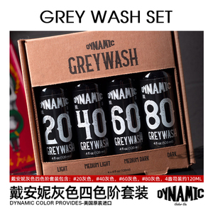 戴安妮纹身色料Greywash黑灰四色阶套装4oz墨水 上海鼎真纹身器材