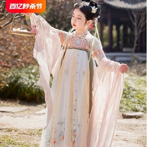 儿童汉服女童童装刺绣表演2024年新款中国古风汉元素演出服连衣裙