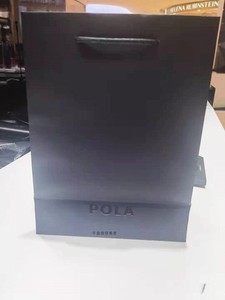 POLA 黑色品牌购物袋 纸袋小号 大号30*28*10 中号22*24*8cm