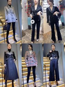 义乌俊英名店欧韩女装高端走秀款大牌女装欧洲站新款套装