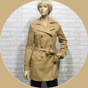 韩国原产女装安乃安棕色风衣秋冬厚款双排扣大气显气质