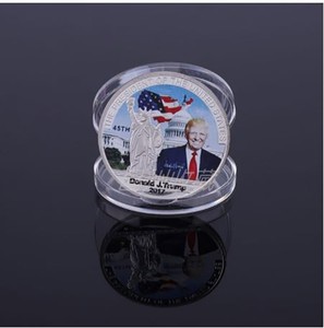Donald Trump Coin 美国 总统 特朗普 纪念币 彩色 精制