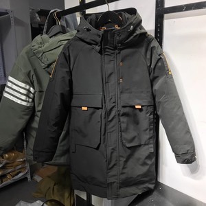 JJ品牌剪标男装冬季厚90%白鸭绒青年户外纯色休闲中长款羽绒服