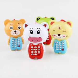 六一节儿童礼物可爱卡通玩具动物创意发光音乐手机智能按键电话机