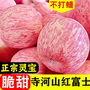 正宗寺河山灵宝苹果红富士一级精品2023年新果新鲜水果无sod标