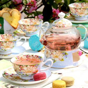 花茶壶套装加厚耐热玻璃陶瓷咖啡杯欧式茶具英式下午茶茶具红茶杯
