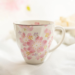 同合进口和蓝马克杯12月花季系列耐热陶瓷茶杯可爱女士咖啡杯
