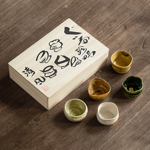 同合日本进口茶具茶杯礼盒套装日式侘寂风粗陶复古杯子手作品茗杯