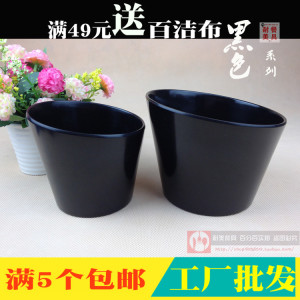 厂价密胺斜口桶 仿瓷餐具直筒碗火锅调料生菜桶菜碗斜口碗青菜碗