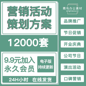 企业公司活动策划方案市场开业宣传品牌营销推广全案企划ppt模板