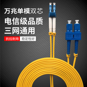 波钢 电信级LC-LC/FC/ST/SC-SC万兆单模双芯光纤跳线尾纤成品室内光纤线缆光钎线3m5m10米50米各种尺寸可定制