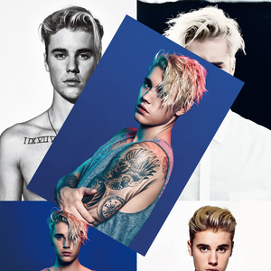 贾斯汀比伯海报 全新明星Justin Bieber明信片卡贴挂画一套8张