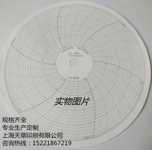 圆盘压力仪表记录纸NO.5639 圆盘圆形保压纸0-2MPa  0-20Kgf 现货