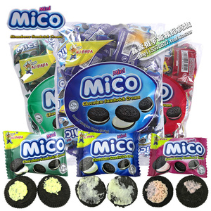 马来西亚风味mico奶油草莓柠檬味夹心mini迷你饼干休闲零食品376g
