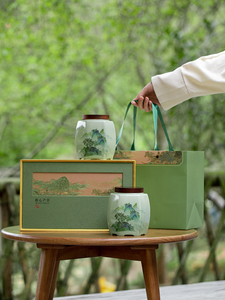 新款高档陶瓷罐茶叶包装盒空礼盒明前龙井碧螺春乌牛早礼盒装空盒