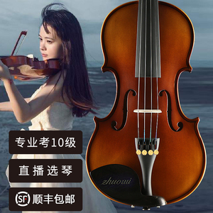 浩成进口实木小提琴初学者手工专业级儿童成人乐团考级独演奏乐器