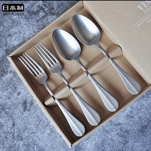 日本进口青芳AOYOSHI不锈钢法式复古西餐勺叉大吃饭勺子正餐礼盒