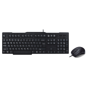 力胜KB2202键盘鼠标套装办公家用USB圆口PS2有线台式机笔记本电脑