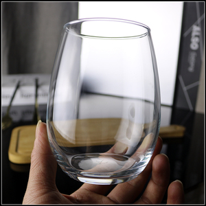 进口透明玻璃杯平底杯子大肚杯耐热牛奶杯企鹅杯蛋形杯可定制LOGO