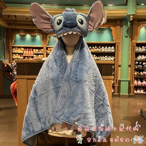上海迪士尼国内代购星际宝贝史迪仔史迪奇毛毯披肩披风多功能盖毯