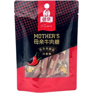母亲牛肉糖烧烤川香味40g卤味熟肉制零食鲜香牛肉条小吃肉干特价