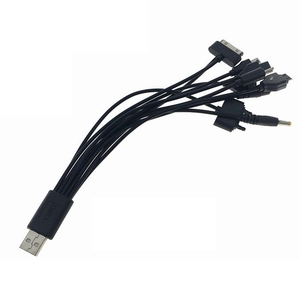 USB一拖十手机万能充电线/器 多功能圆头充电线 10合1 直充数据线