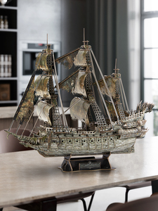 L乐立方立体拼图3D安妮女王号海盗船模型拼装高难度成年成人减压