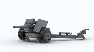 MOC-153927 二战M5反坦克榴弹炮模型适用乐高拼装积木玩具套装男
