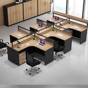 办公桌家具简约现代46人位隔断屏风办公室卡座职员工办公桌椅组合
