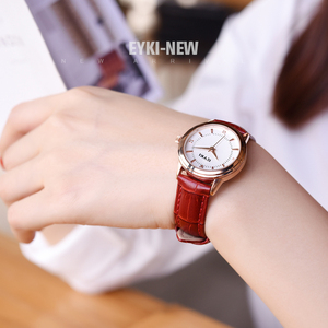 艾奇新款手表女士皮带简约风大气时尚韩版潮流气质学生防水石英表