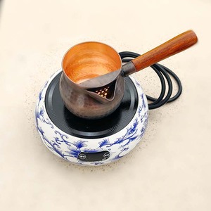 甘肃罐罐煮茶器加厚纯手工紫铜茶罐茶具一整套围炉煮茶加热电炉子