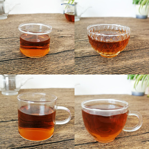 耐热玻璃品茶杯 透明加厚带把小茶杯 功夫茶杯茶具品茗杯