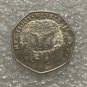 英国2016年50便士彼得兔150周年刺猬温迪琪夫人纪念币